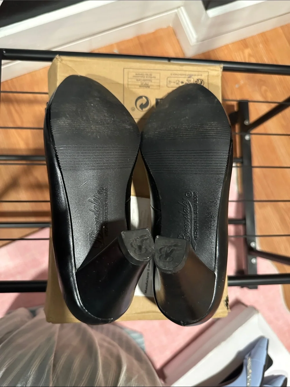H&M Black Pointed Toe Flats with Bow Accent